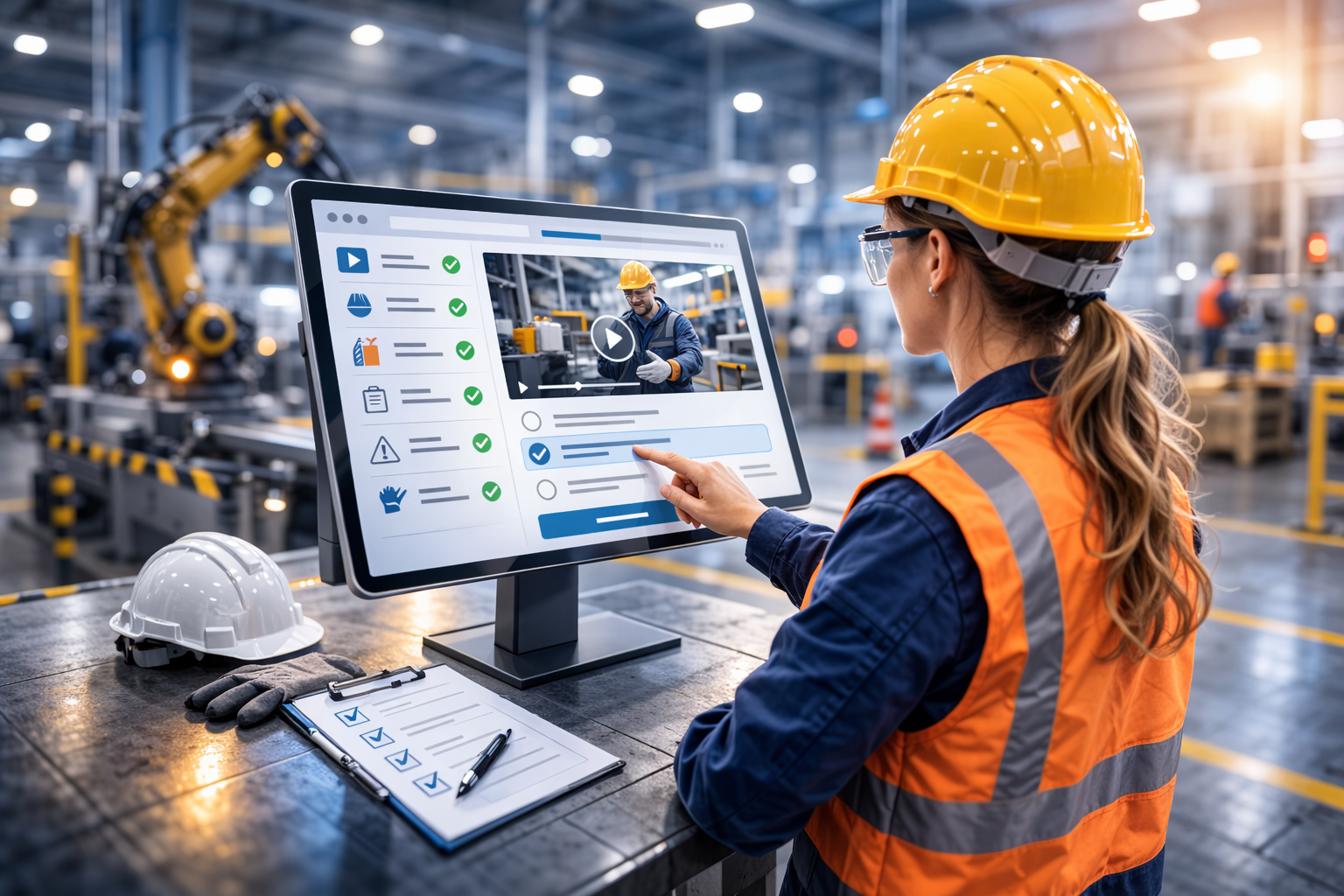 Industrielle Schulung im Fertigungsbetrieb